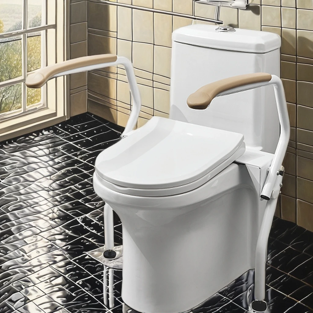 Custom Toilet Rails Modern Design High Quality Steel & PP Eco-Friendly Bathroom Safety Rail ...