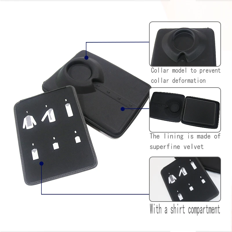 Бизнес езда на велосипеде Водонепроницаемый против морщин рубашка хранения Черный EVA чехол Защита для путешествий унисекс