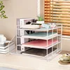 8126 Single-sided A4-white four-tier file rack