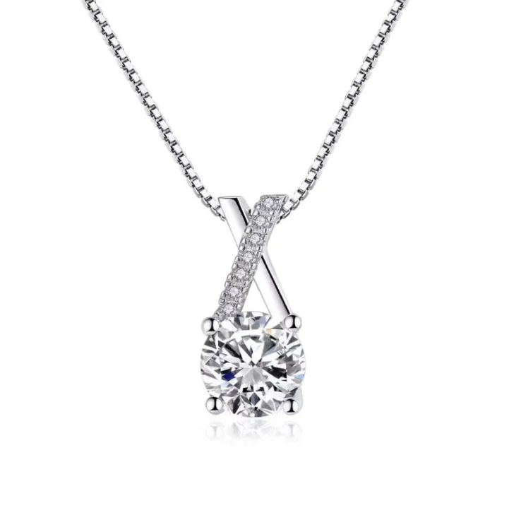 2025 Trend  China Factory Latest Designs Moissanite Diamond Necklace Charms for Women