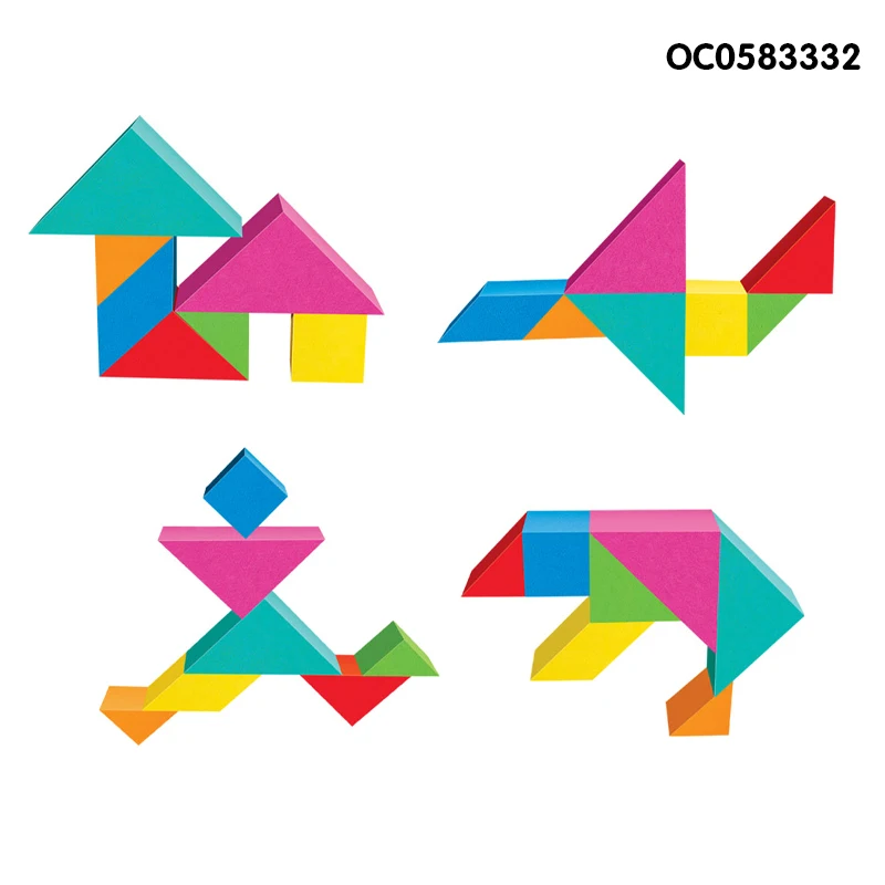 36 Pièces Tangram En Bois Montessori – Puzzle éducatif Pour Anniversaire, école, Cadeau Fête – Dès 3 Ans