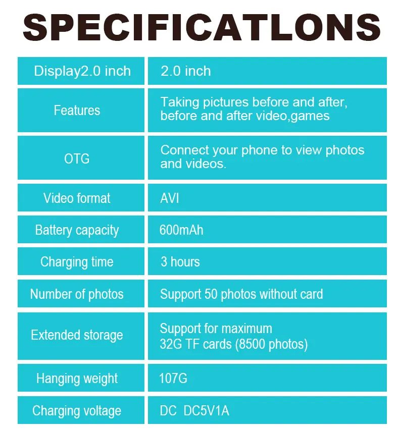 Intelligent Games Camera Toys Highdefinition Front And Back Duallens