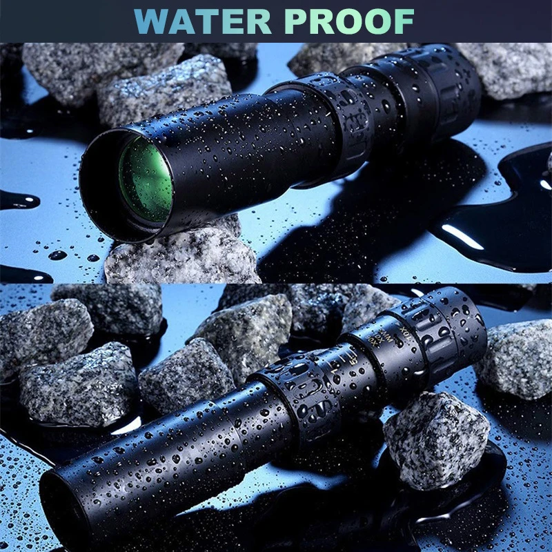 10-300X40 Zoom HD Portable Strong Binoculars Long Range Professional Spyglass Monocular Telescope Low Night Vision for Hunting