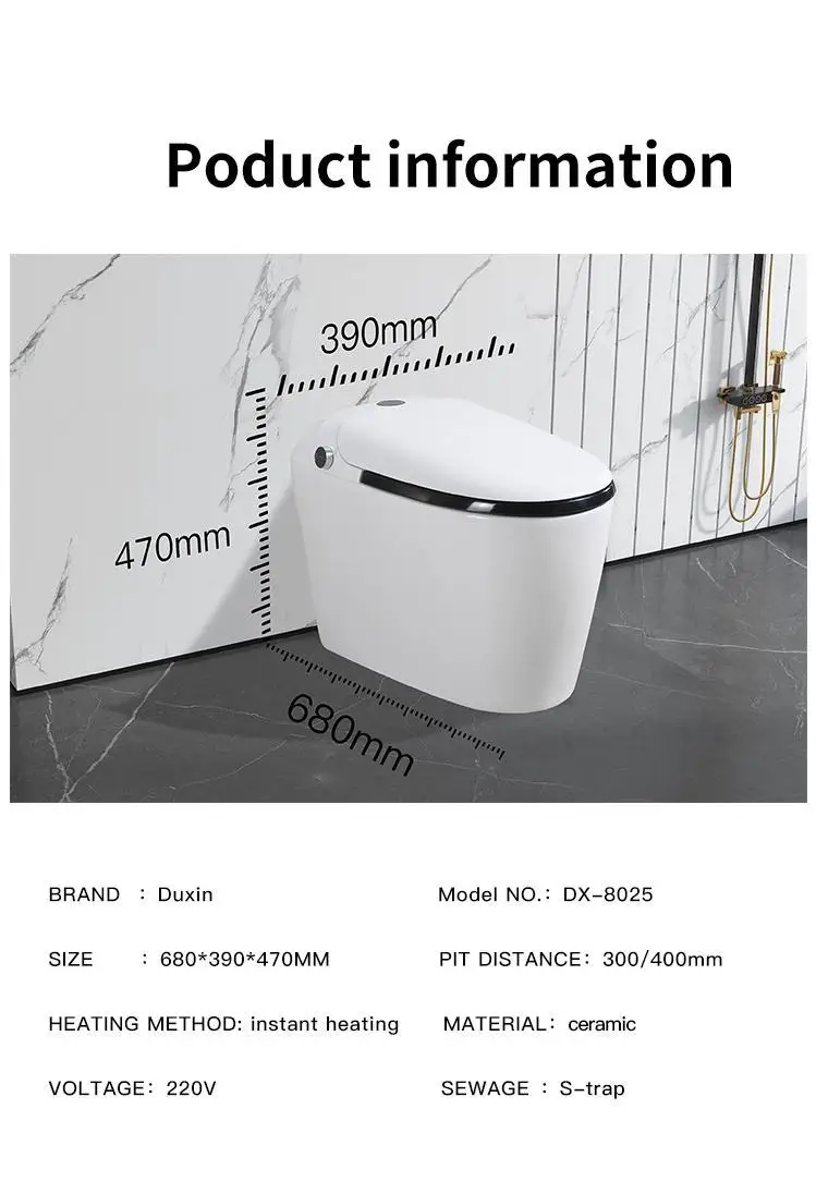 product hot selling sanitary ware electric heated auto flush toilet bowl ceramic intelligent automatic smart toilet with bidet-17