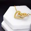 Gold Double Heart Necklace