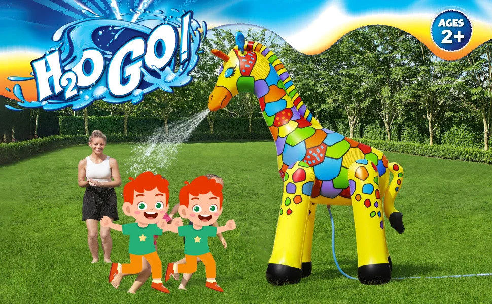 Bestway 52384 Jumbo Inflatable Giraffe Sprinkler Water Toy