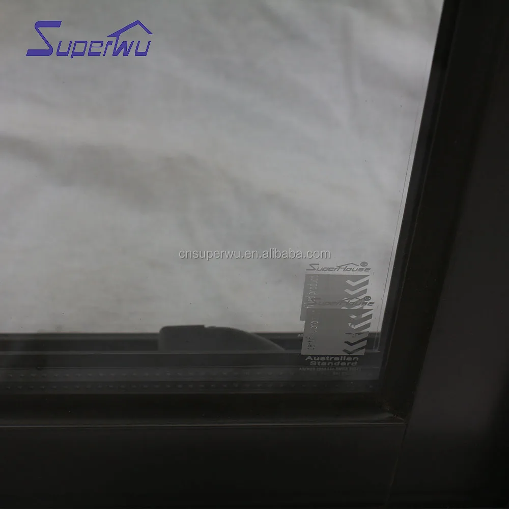 customized Double glass hurricane impact aluminium sliding window