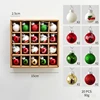 Ensemble de mini-boules de Noël camion, couleurs assorties, 2,5 cm