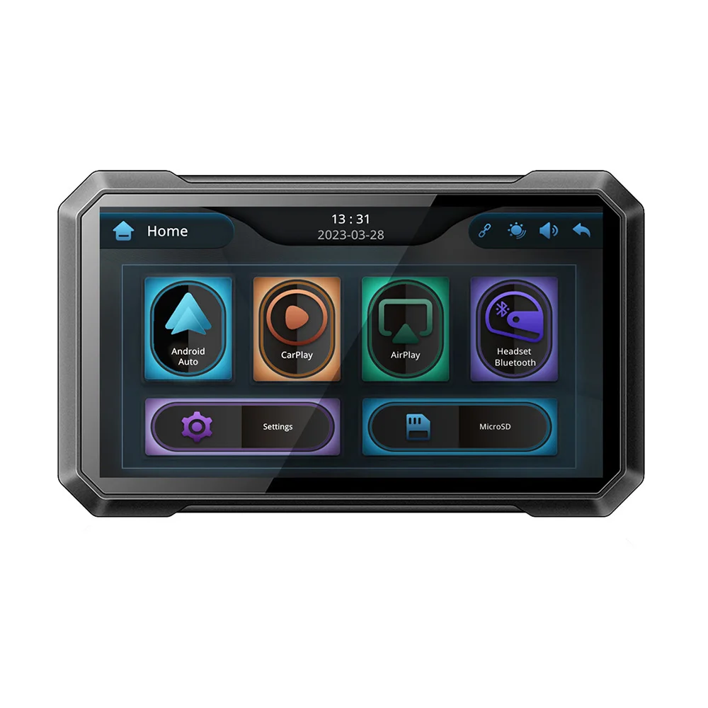 C7 Motorcycle CarPlay 7-inch IPS 1000 nits Waterproof Rugged