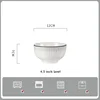 Bol blanc de 4,5 pouces