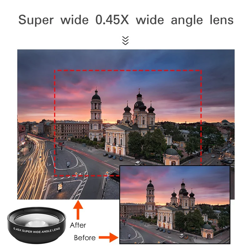 2 in 1 Clip-On Mobile Phone Camera Lens for iPhone & Android