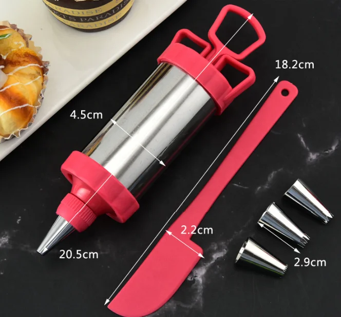 Manual Cookie Press Maker Machine Gun Decorating Squeezing Machine for Making Churros Device Fritters Baking Tool