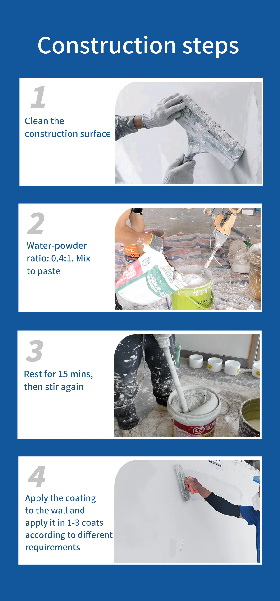 Construction Putty Powder Interior Wall Putty Powder Wall Putty Powder ...