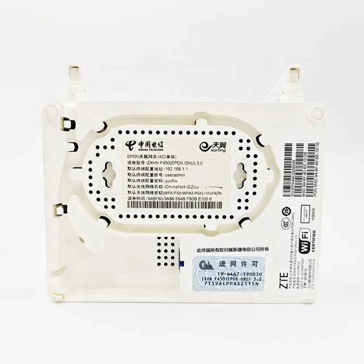 ontan ZXHN F450 ZTE Gpon Epon Xpon Onu Router for FTTH Networks