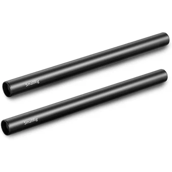 Small Rig 12 Inches (30 Cm) Aluminum Alloy 15mm Rod with M12 Female Thread, Pack of 2-1053