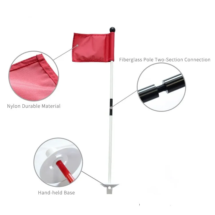 Mini Golf Flagsticks Putting Green Flag Hole Cup For Yard Golf Pin