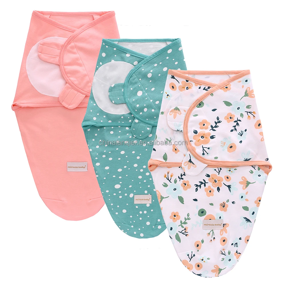 A Grade Cloth Matching Swaddle Set 3 Pack Universal Fit Swaddle Cotton