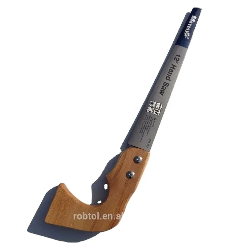 12 "手锯弯曲木柄园林修剪植物大牙工具旋臂锯木材切割