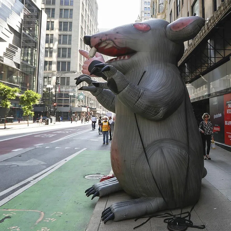 Event Animal Inflatable Cartoon Character Customized Advertising Event Mouse Giant Inflatable Rat Model Balloon