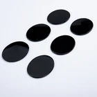 Oval Factory Sale Multiple Oval Black Agate Slab Slice Cabochon Natural Black Agate For Inlaid Earrings