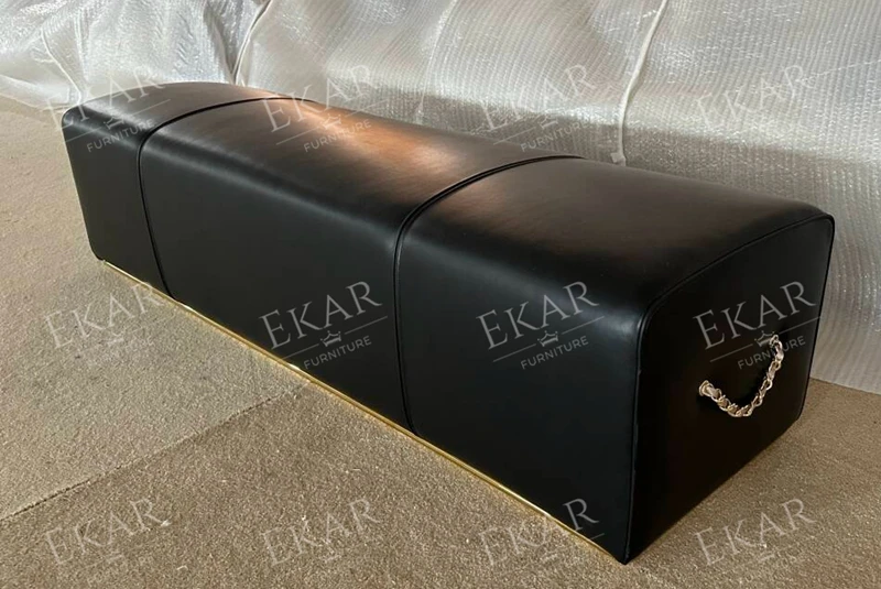 product ekar furniture modern bedroom furniture soft bench light luxury design bed stool-67