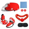 Rojo - Funda de silicona para vr oculus quest 2