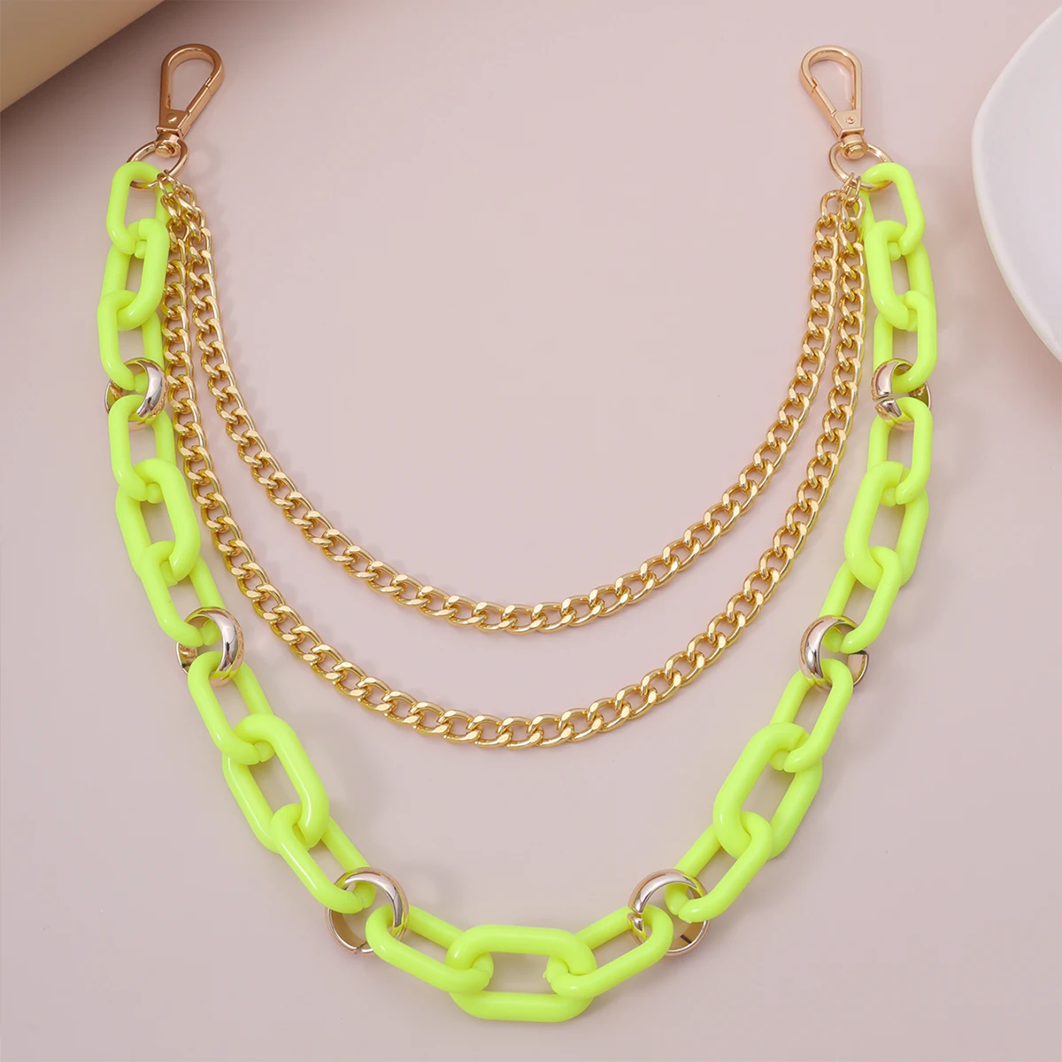 shixin trendy candy colors acrylic chain