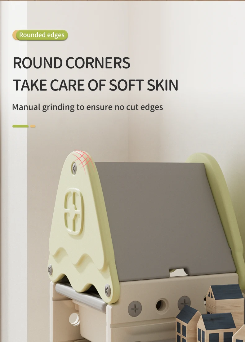 Baby Furniture Plastic Movable Chest Corner Cupboard Rack Drawer Toy Storage Organiser Book Shelf Children Kids Cabinets details