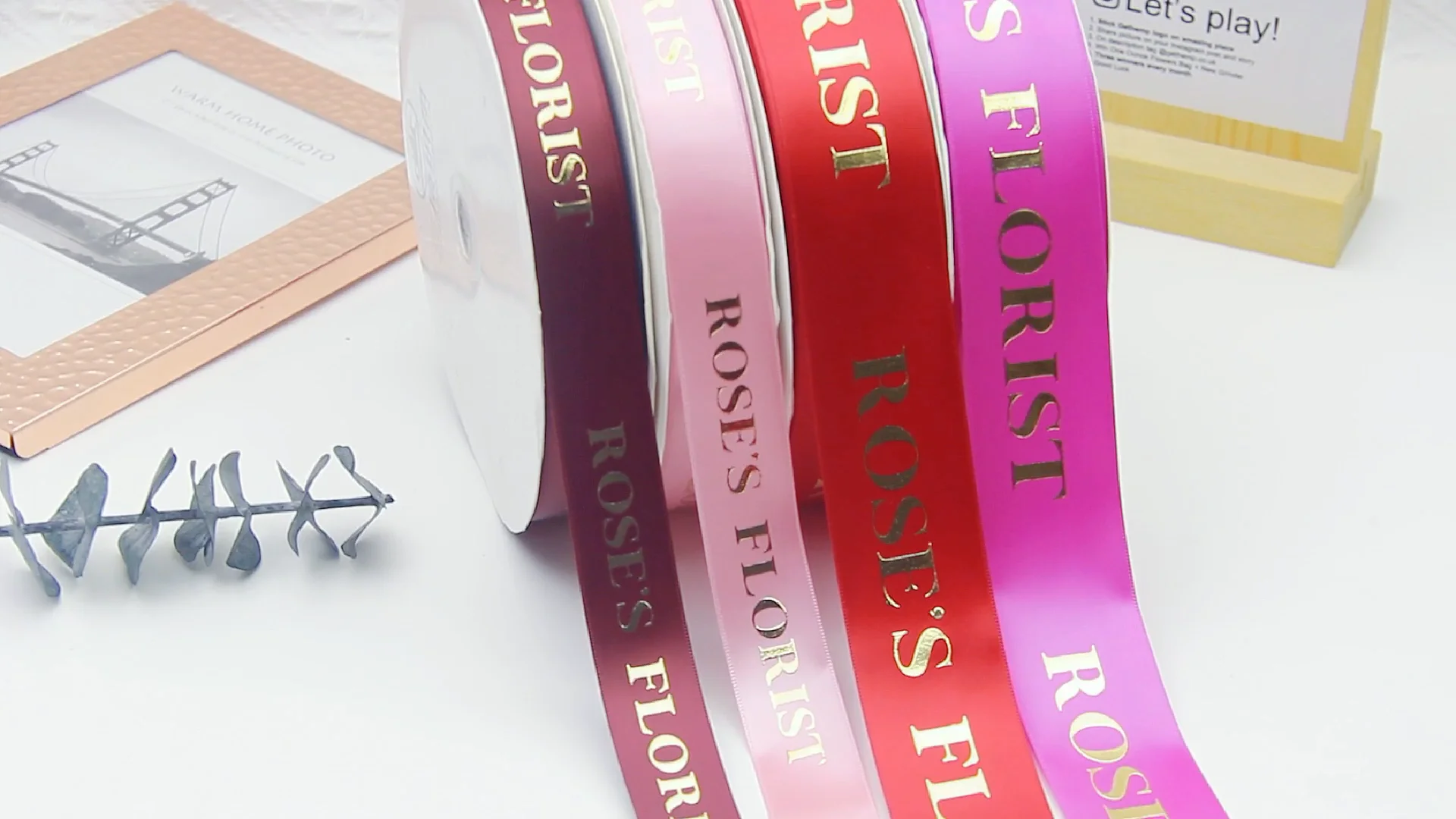 Custom Decorative Fly Ribbon Envelope Medal Glitter Printer Florist