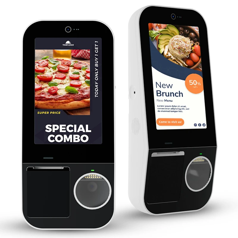 10.1 Inch Touch Screen Kiosk with QR Code Reader Receipt Printer & Payment Function for Retail Public Places Includes SDK