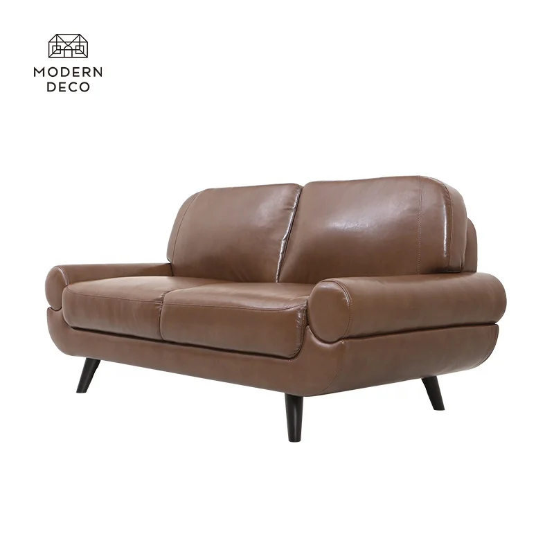 Sintetična koža sofa loveseat brez rok črna rjava kamel 2 sedeža dvojni sedež sodobni dvorani tapicerija