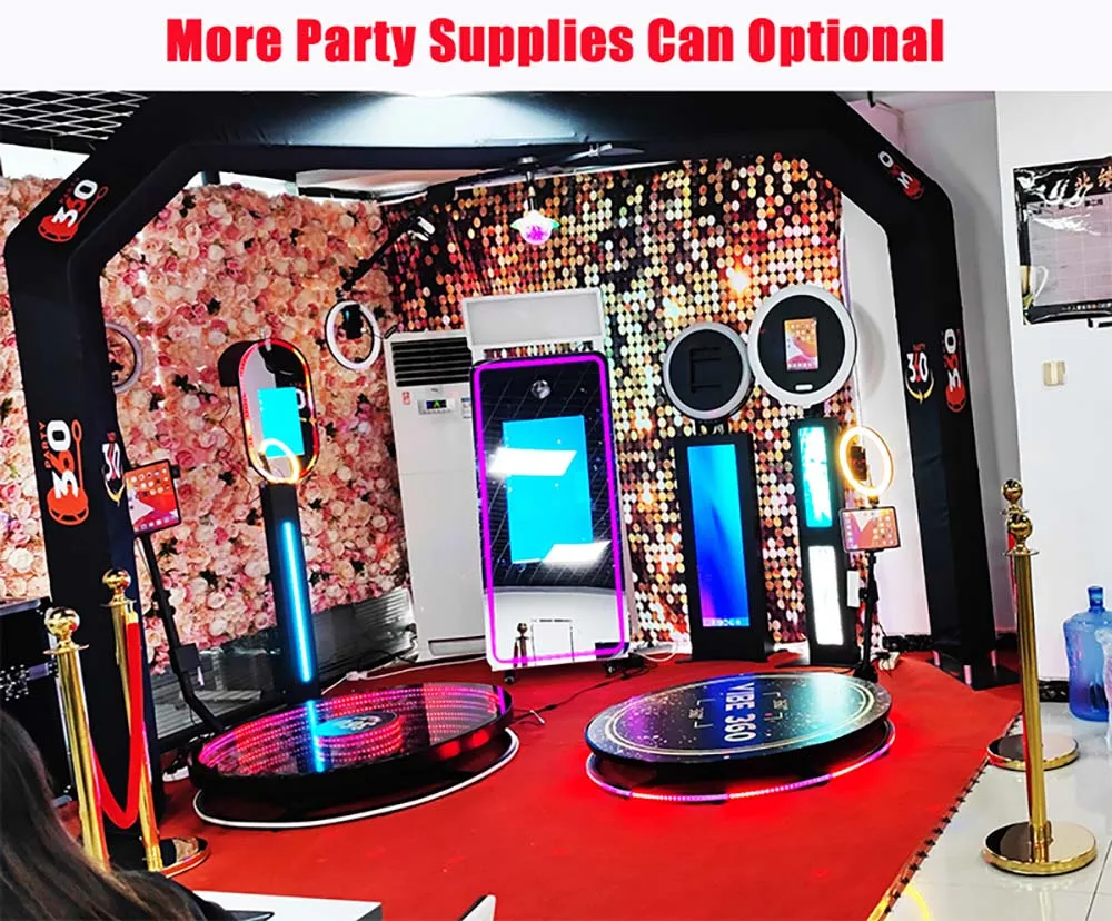 Overhead 360 Photo Booth With Printer Slow Motion Rotating Sky 360 Degree Photobooth Top Spinner Photo Booth Enclosure Wedding
