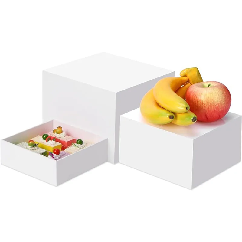 Food Risers for Buffet Table Display Stand Shelf for Catering Dessert Jewelry Acrylic Cube Display