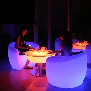 16 Colors High LED Table Modern Bar Furniture for Living Room & Club Light up Led Light Bar Chair for Events