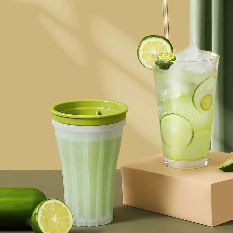 Freezing Silicone Smoothie Ice Making Cup Crushed Ice Cup 150ml Frozen Magic Slushy Cup Ice Maker