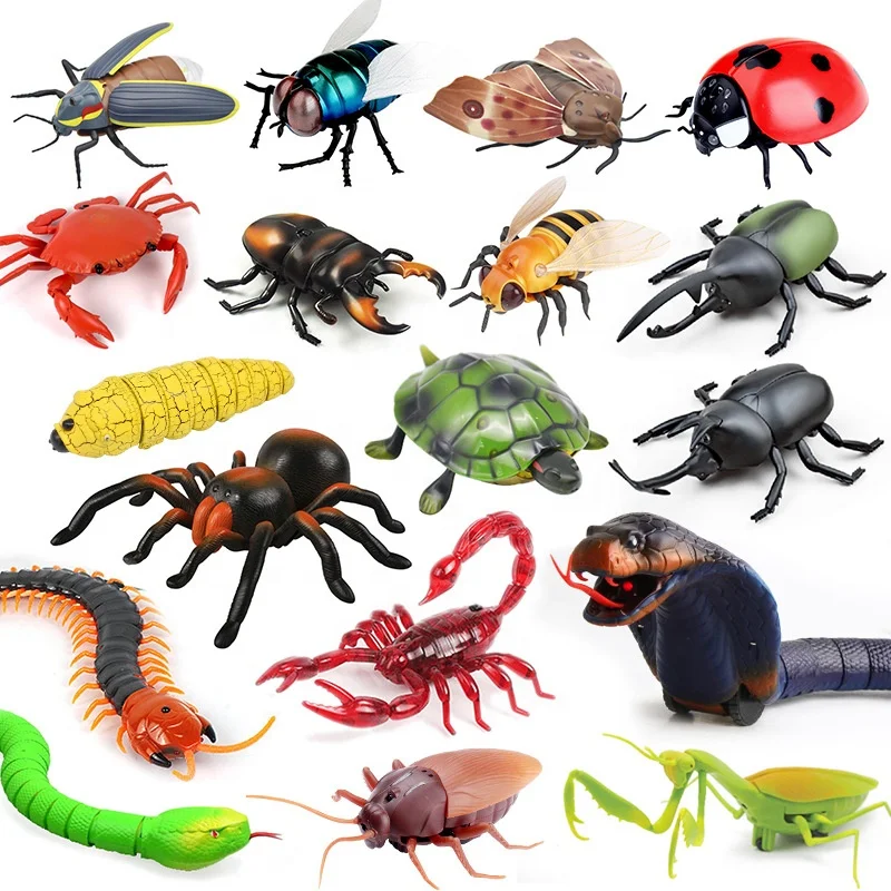 Factory OEM Tricky Creative Simulation Animal Model Lifelike RC Toys Insect Bug Pillbug Worm Electric Gadget Pranks