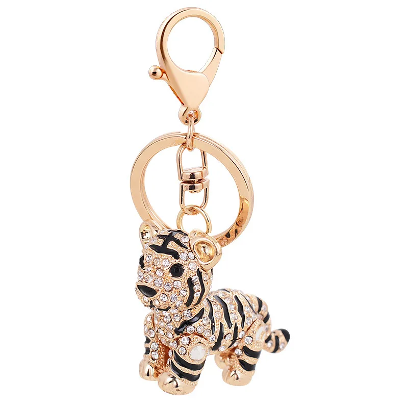 Tiger Keychain - Bling Rhinestone Animal Charms