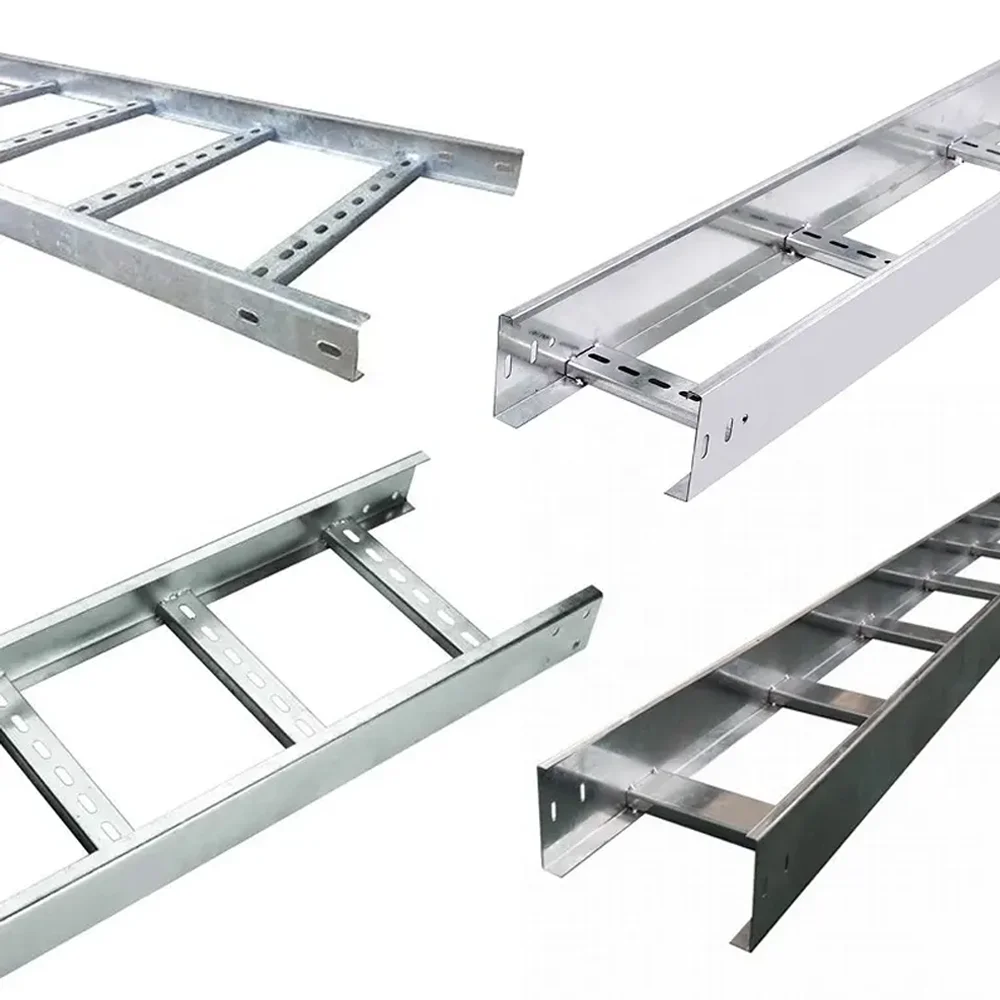 Cable Ladder Trays OEM DOM High Standard Fireproof Painting Coating Perforated Cable Ladder
