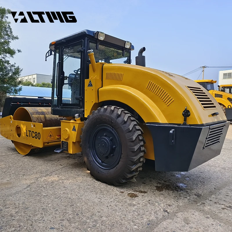 LTMG Vibratory Compactor Machine 10T Single Drum Machine with Cabin 8T 14T Road Roller with Reliable Motor