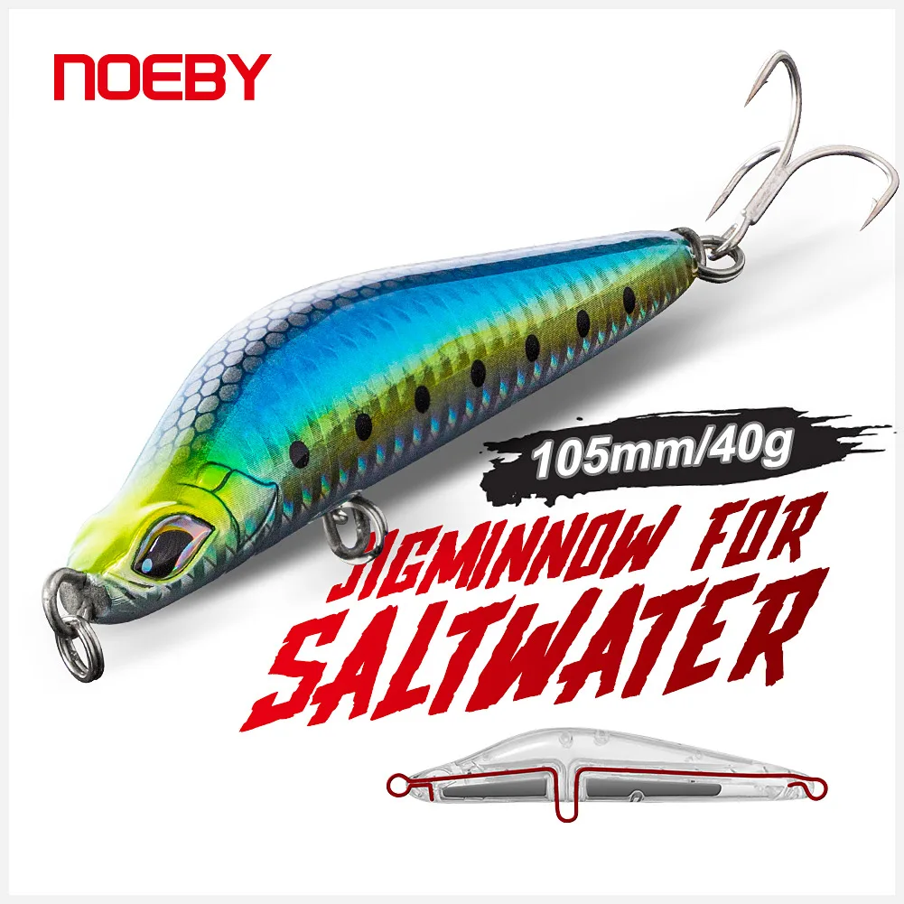 Noeby Sinking Pencil Fishing Lure 105mm 40g Long Casting Wobblers  Artificial Hard Baits For Saltwater Trolling Fishing Lures
