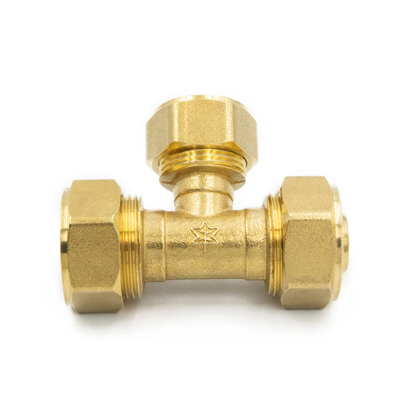 High quality Hpb58-2 brass house fittings unequal tee reducing screw plumbing accessories for 20mm 2