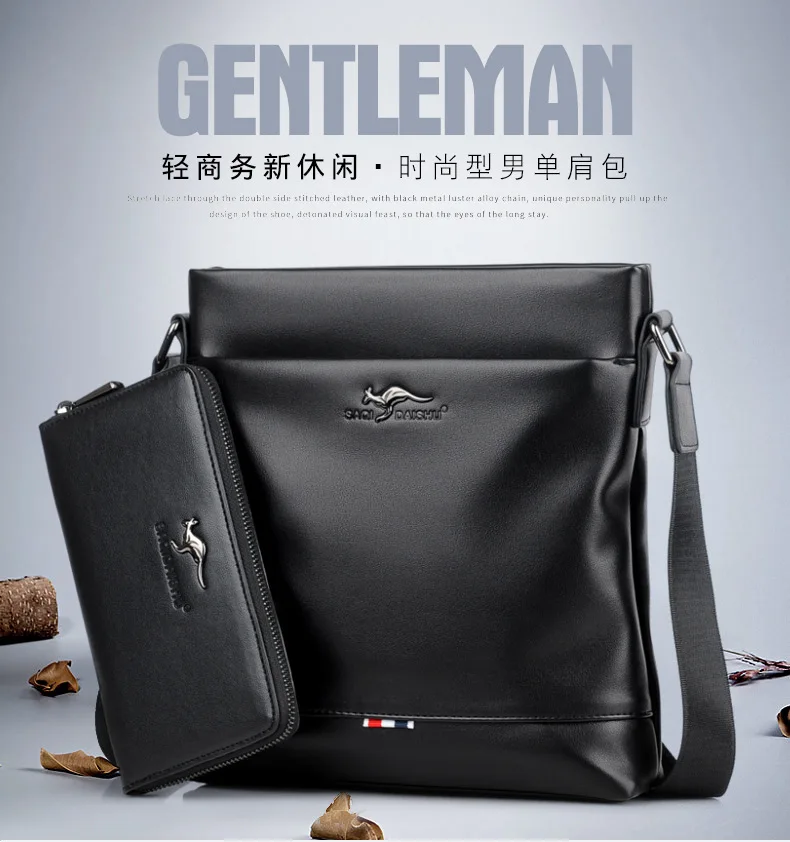 Shoulder Crossbody Bags Man Leather Bag For Men PU Leather Male