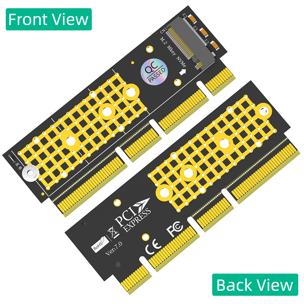 M.2 NGFF NVMe SSD TO PCIE 3.0 X16/X8/X4 adapter for 1U/2U server and low profile PC other computer accessories