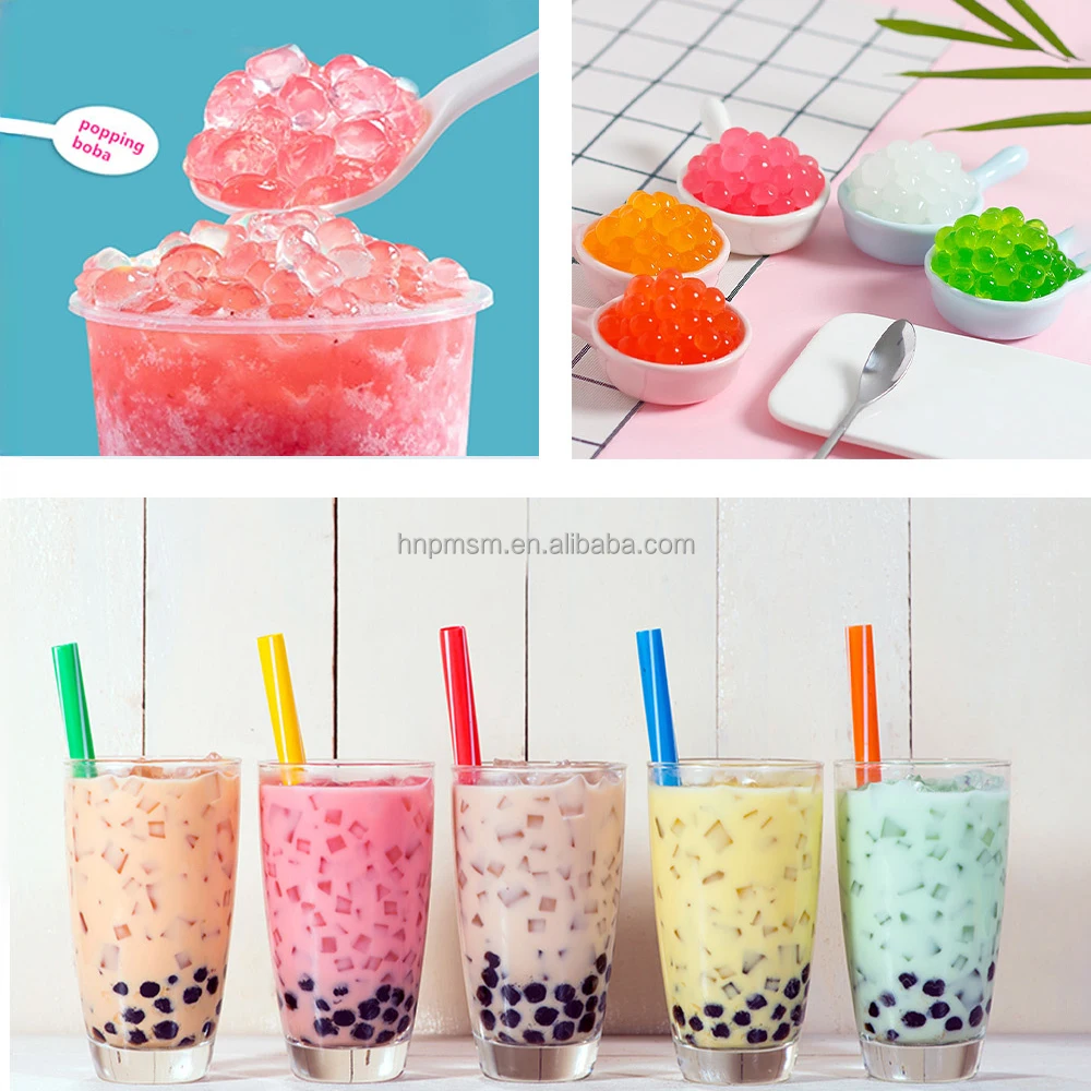 Self Serve Boba Vending Machine With Chocolate Chamomile Grapefruit Pearl Forming and Popping Jelly Boba Maker
