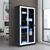 2  glass sliding door metal cabinet