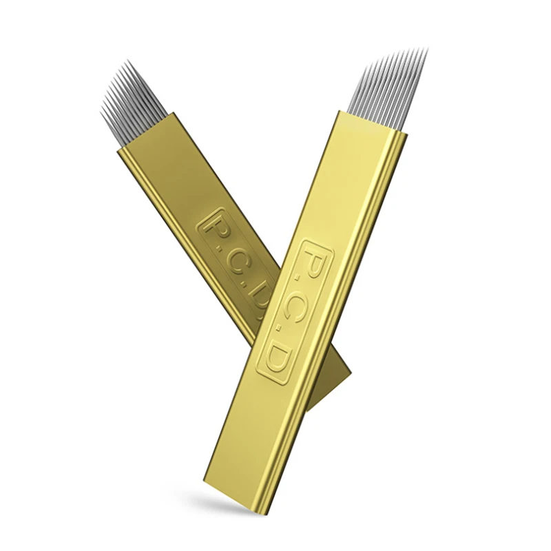 Medical Grade Stainless Steel Microblading Needle 0.25mm Thickness 12F/14F/18U Model 500pcs/Box for Permanent Makeup