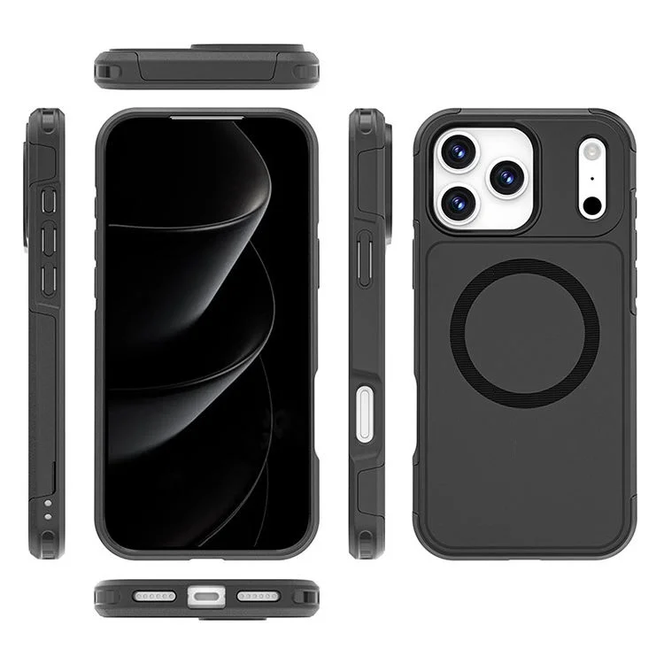 product manufacturers direct supply wholesale 2025 premium armor mobile magnetic  phone cover for iphone 17 hard case black phone cover-2