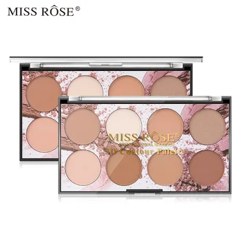 Miss Rose best selling 8 color professional long lasting face makeup powder contour palette powder