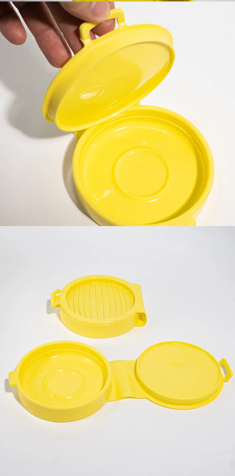 Circular Silicone Fried Egg Mold Flip Type Heatable Food Microwave Oven Friendly High Temperature Resistant Kitchen Tool details
