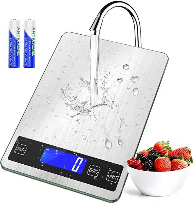 New Arrive Electronic Digital Weighing Kitchen Durable Stainless Steel Scale Food Scale 5kg 10kg 15kg Kitchen Scale